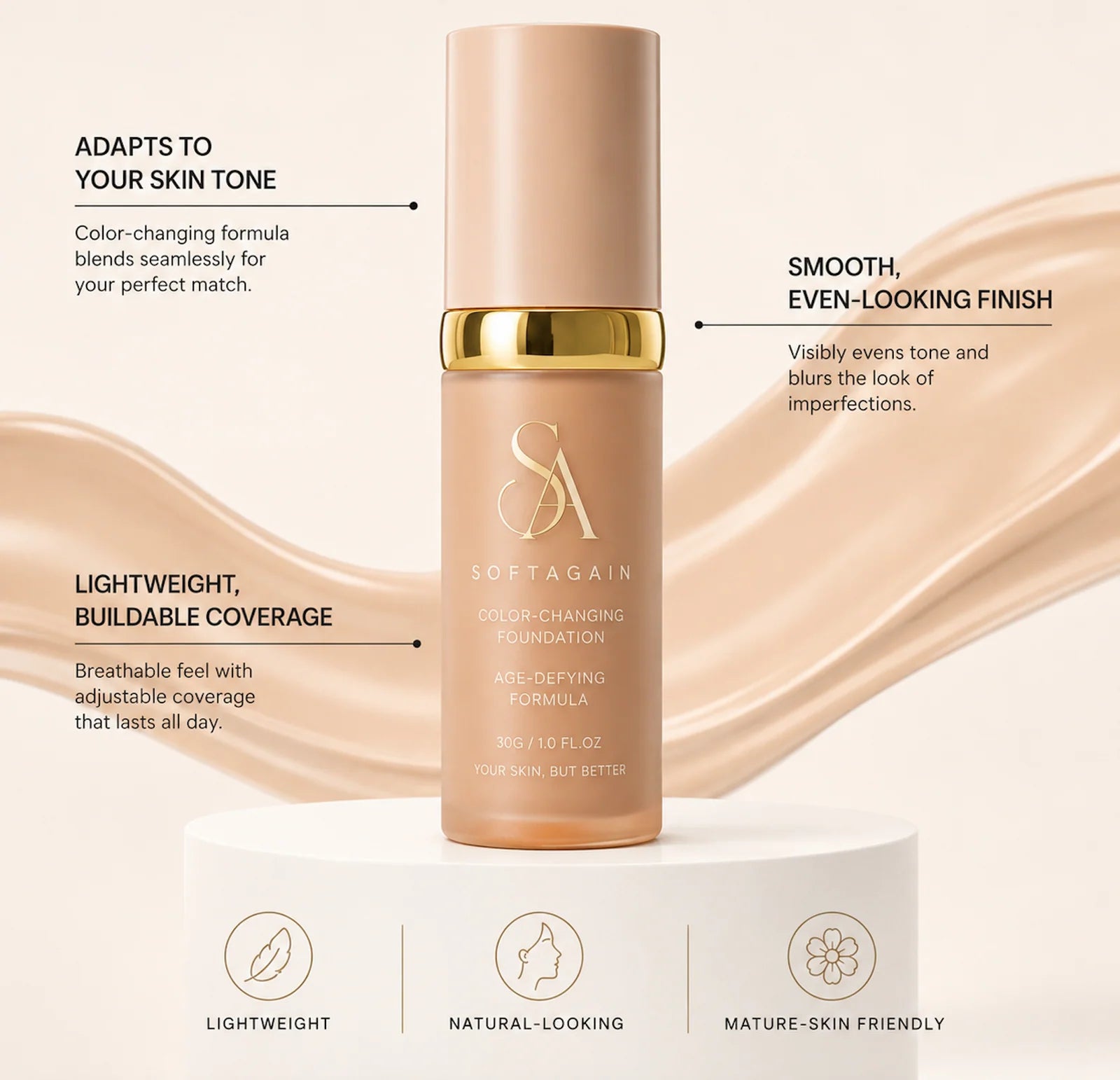 SoftAgain Colour-Changing Foundation