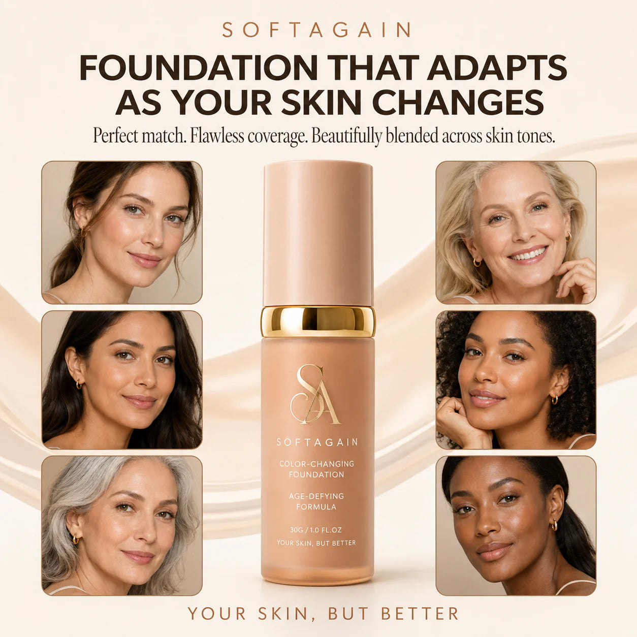 SoftAgain Colour-Changing Foundation