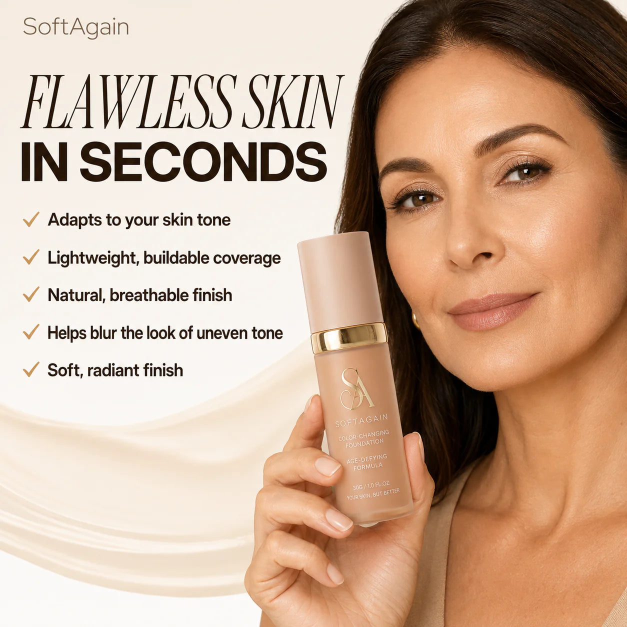 SoftAgain Colour-Changing Foundation