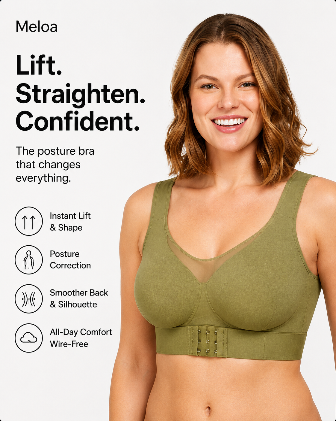 Meloa Soft LiftAlign Posture Bra