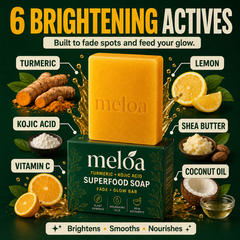 Meloa Turmeric + Kojic Fade & Glow Soap