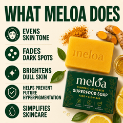 Meloa Turmeric + Kojic Fade & Glow Soap