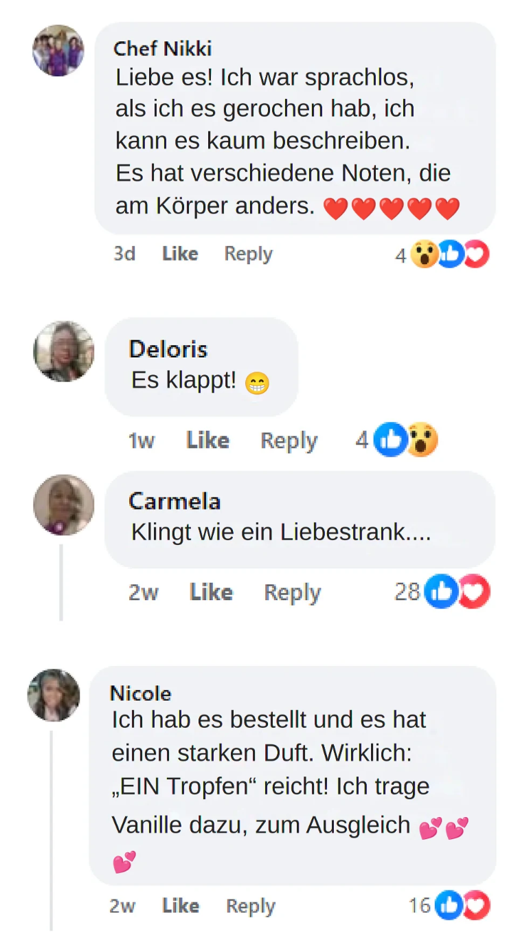 Customer comment screenshot
