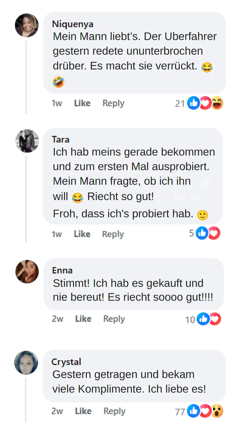 Customer comment screenshot